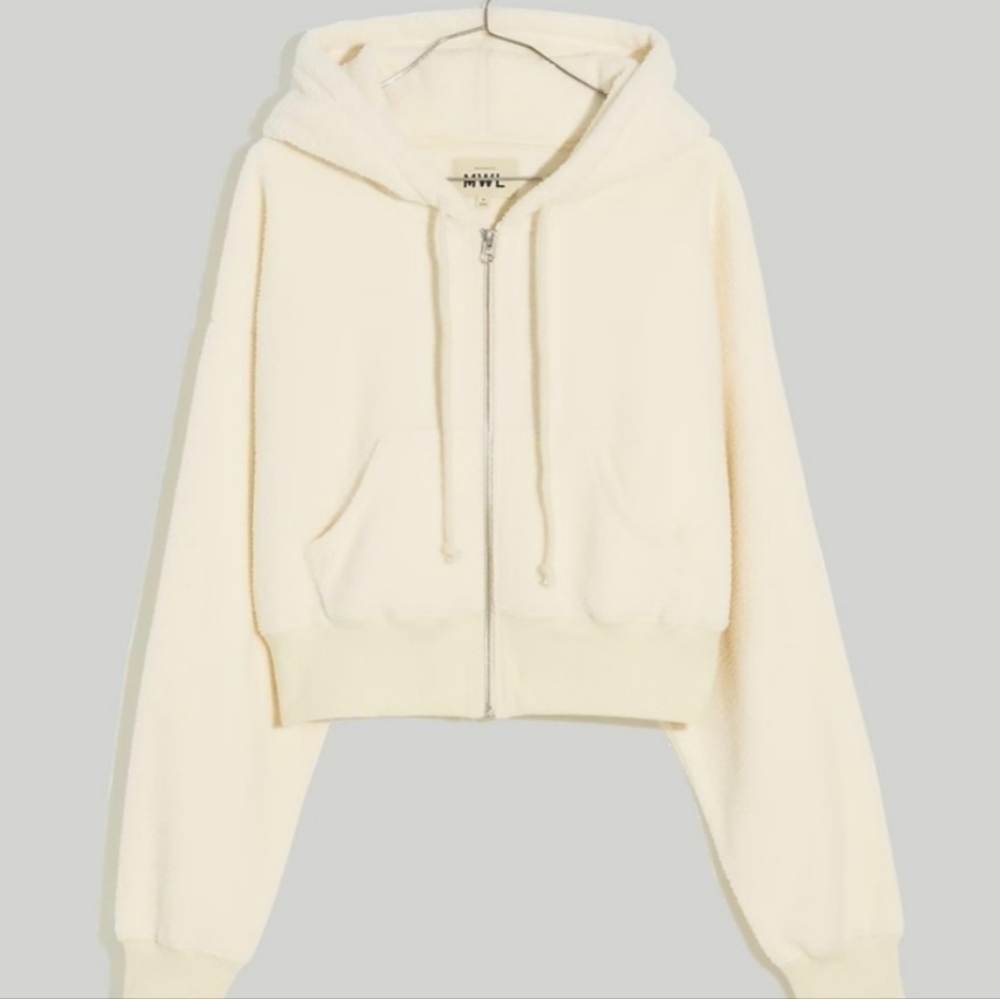 NWT Madewell MWL Sherpa full zip hoodie
